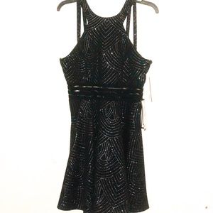 Black formal halter dress